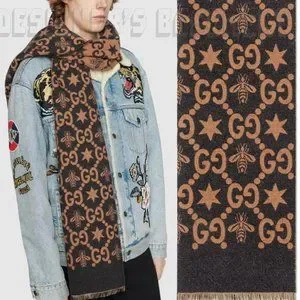 ☆人気☆【GUCCI】☆BEE STAR WOOL SCARF☆BURGUNDY + NAVY☆ Gucci Bees – Gavriel.us